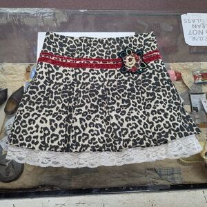 New Children's Place Girls Leopard Print Skirt with Fun Accent